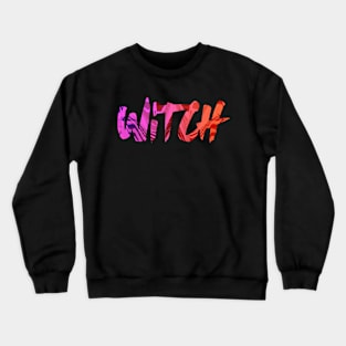 Halloween Witch Word Crewneck Sweatshirt